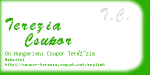 terezia csupor business card